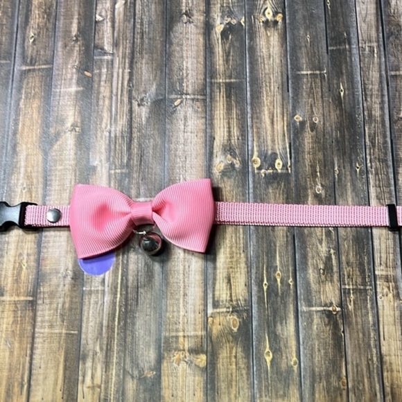 5for$10 Baby Pink Bell Cat Collar & Small Pet Collar Pet Accessories 10 Inches - Picture 9 of 10